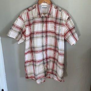 Columbia short sleeve plaid PFG shirt